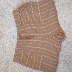 Time and Tru Tan Striped Women's Shorts